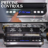 Toasters & Grills: EUROCHEF EUC-CG7 Smart Multi Contact Grill Sandwich Panini Press Maker Fast Cafe Style