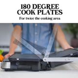 Toasters & Grills: EUROCHEF Smart Multi Contact Grill Sandwich Press Panini Waffle Maker Griddle Stainless Steel