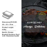 Toasters & Grills: EUROCHEF Smart Multi Contact Grill Sandwich Press Panini Waffle Maker Griddle Stainless Steel
