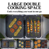 Toasters & Grills: EUROCHEF Smart Multi Contact Grill Sandwich Press Panini Waffle Maker Griddle Stainless Steel