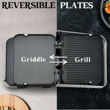 Toasters & Grills: EUROCHEF Smart Multi Contact Grill Sandwich Press Panini Waffle Maker Griddle Stainless Steel
