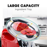 Speciality Appliances: EUROCHEF Electric Meat Grinder, Stainless Steel Mincer Sausage Filler Kibbe Maker, Red