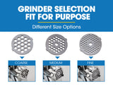 Speciality Appliances: EUROCHEF Electric Meat Grinder, Stainless Steel Mincer Sausage Filler Kibbe Maker, Silver