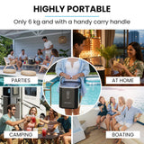 Ice Makers: POLYCOOL Portable Ice Maker Machine, Automatic, 12kg/day,  Auto Clean, with Scoop and Removable Basket, Black