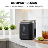 Ice Makers: POLYCOOL Portable Ice Maker Machine, Automatic, 12kg/day,  Auto Clean, with Scoop and Removable Basket, Black