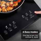 Cooktops & Stoves: EUROCHEF Induction Cooktop, 2000W, 9 Heat Levels, Fast Electric Portable Cooker, Touch Controls