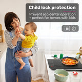 Cooktops & Stoves: EUROCHEF Induction Cooktop, 2000W, 9 Heat Levels, Fast Electric Portable Cooker, Touch Controls