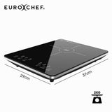 Cooktops & Stoves: EUROCHEF Induction Cooktop, 2000W, 9 Heat Levels, Fast Electric Portable Cooker, Touch Controls