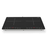 Cooktops & Stoves: EUROCHEF Double Induction Cooktop, 9 Heat Levels, Fast Electric Portable Cooker, Touch Controls, Standard 10A Power Plug