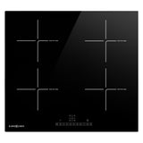Cooktops & Stoves: EuroChef 60cm 4 Zone Induction Cooktop, 6800W Electric, Touch Controls
