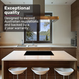 Cooktops & Stoves: EuroChef 60cm 4 Zone Induction Cooktop, 6800W Electric, Touch Controls