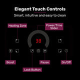 Cooktops & Stoves: EUROCHEF 60cm 4 Zone Induction Cooktop, 7200W Electric, FlexZone Function, Touch Controls