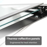 Ovens: EuroChef 60cm Stainless Built-in 70L Grill 8 Function Fan Forced Electric Wall Oven