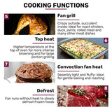 Ovens: EuroChef 60cm Stainless Built-in 70L Grill 8 Function Fan Forced Electric Wall Oven