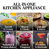 Food Mixers & Blenders: EUROCHEF Soup Maker Blender Smoothie Compact Hot Cold Stainless Steel Mixer
