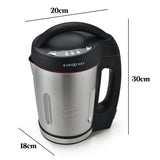 Food Mixers & Blenders: EUROCHEF Soup Maker Blender Smoothie Compact Hot Cold Stainless Steel Mixer