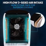 Evaporative Coolers: POLYCOOL 450W 80L Evaporative Air Cooler, Commercial Grade, Remote Control, Fan
