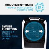 Evaporative Coolers: POLYCOOL 450W 80L Evaporative Air Cooler, Commercial Grade, Remote Control, Fan