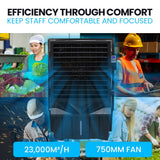Evaporative Coolers: POLYCOOL 130L 750W Evaporative Air Cooler, Commercial Industrial Grade, Remote Control, Purifier, Fan