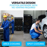 Evaporative Coolers: POLYCOOL 130L 750W Evaporative Air Cooler, Commercial Industrial Grade, Remote Control, Purifier, Fan