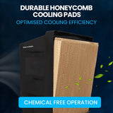 Evaporative Coolers: POLYCOOL 130L 750W Evaporative Air Cooler, Commercial Industrial Grade, Remote Control, Purifier, Fan