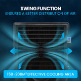 Evaporative Coolers: POLYCOOL 130L 750W Evaporative Air Cooler, Commercial Industrial Grade, Remote Control, Purifier, Fan
