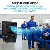 Evaporative Coolers: POLYCOOL 130L 750W Evaporative Air Cooler, Commercial Industrial Grade, Remote Control, Purifier, Fan