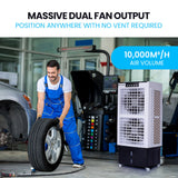 Evaporative Coolers: POLYCOOL 35L 220W Portable Evaporative Air Cooler 24 Hour Timer 4 in 1 Cooling Fan w/ Remote