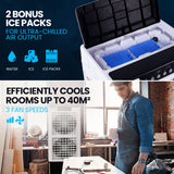 Evaporative Coolers: POLYCOOL 35L 220W Portable Evaporative Air Cooler 24 Hour Timer 4 in 1 Cooling Fan w/ Remote