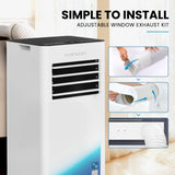 Portable Air Conditioners: CARSON 2.05kW Portable Air Conditioner, Bluetec Edition, Dehumidifier & Fan Mode, Remote Control, 24hr Timer, Sleep Mode