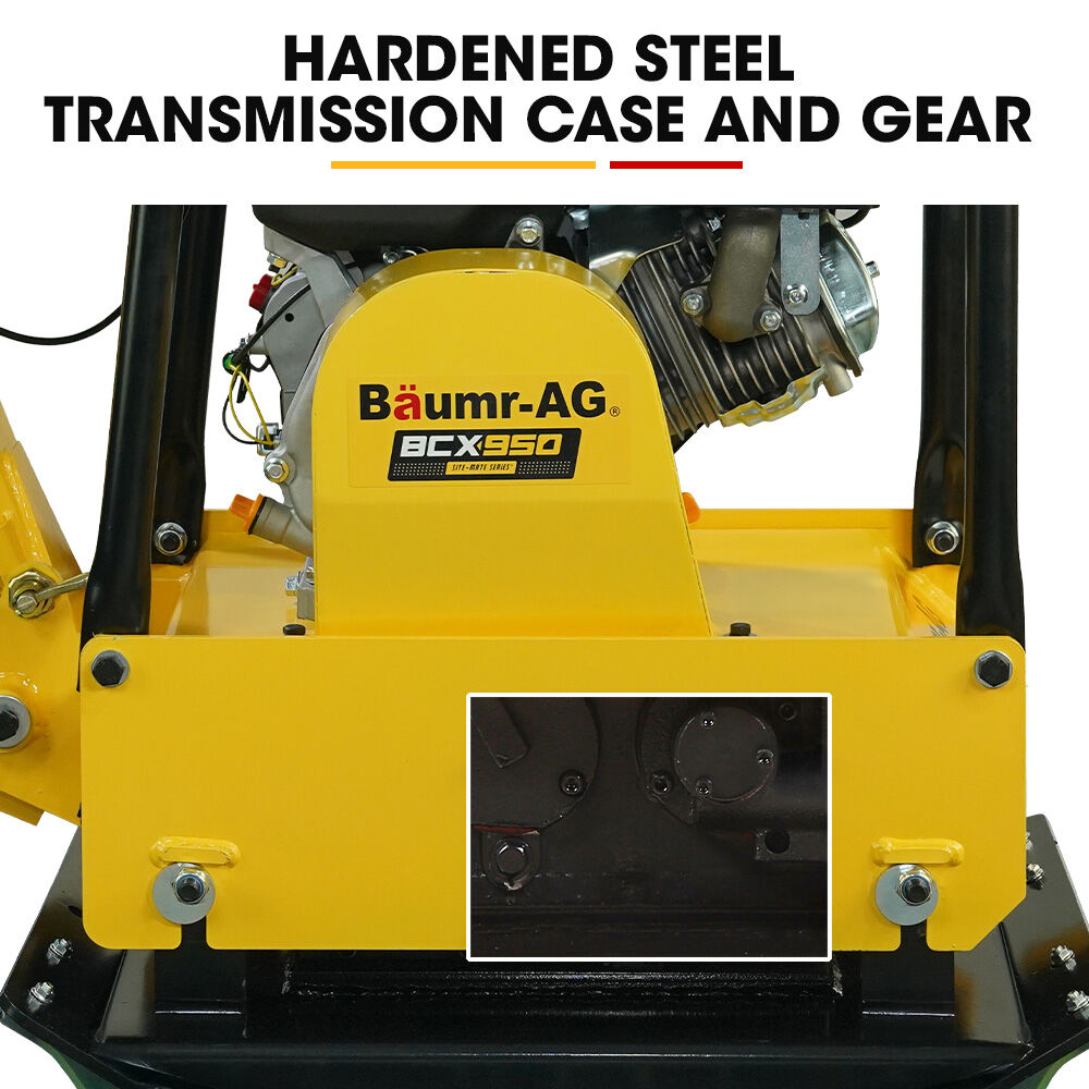 Outdoor Power Equipment: BAUMR-AG 185kg Reversible Vibratory Plate Compactor, Commercial 9HP 270cc, 500x700mm, Wheel Kit, for Sand Soil Gravel Asphalt (BCX-950)