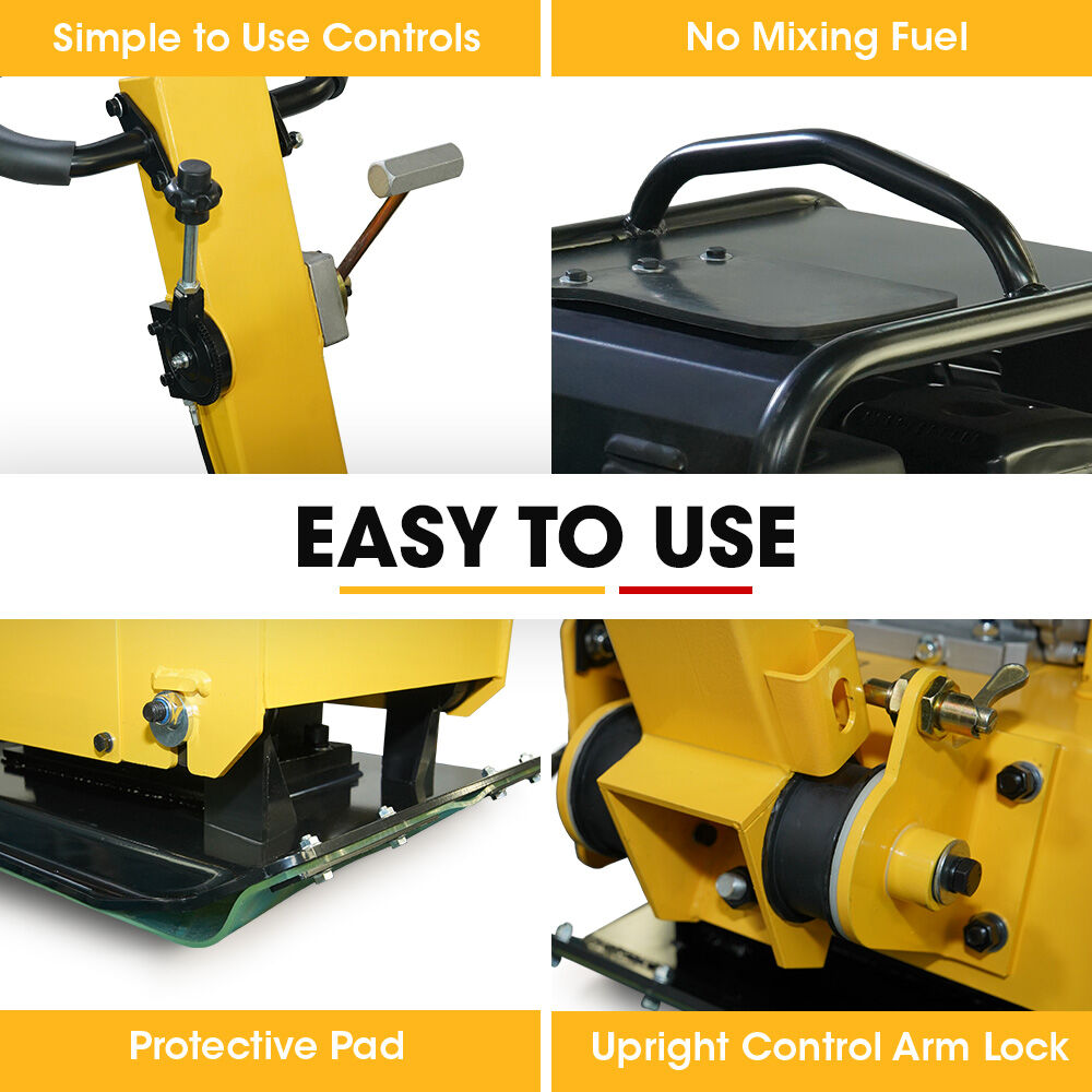 Outdoor Power Equipment: BAUMR-AG 185kg Reversible Vibratory Plate Compactor, Commercial 9HP 270cc, 500x700mm, Wheel Kit, for Sand Soil Gravel Asphalt (BCX-950)