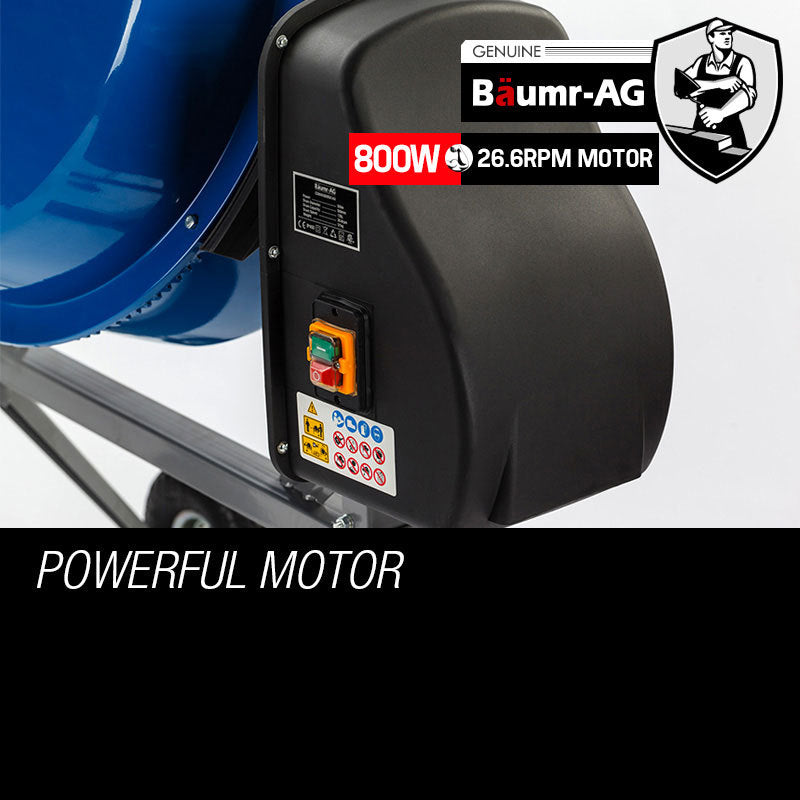 Masonry Tools: Baumr-AG 135L Cement Concrete Mixer Electric Portable Construction Sand Gravel