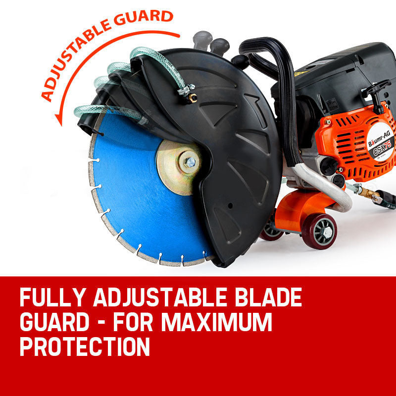 Saws: Baumr-AG 75cc Concrete Cut Off Demolition Saw Wet Demo Road Cutter Brick