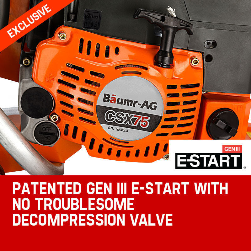Saws: Baumr-AG 75cc Concrete Cut Off Demolition Saw Wet Demo Road Cutter Brick