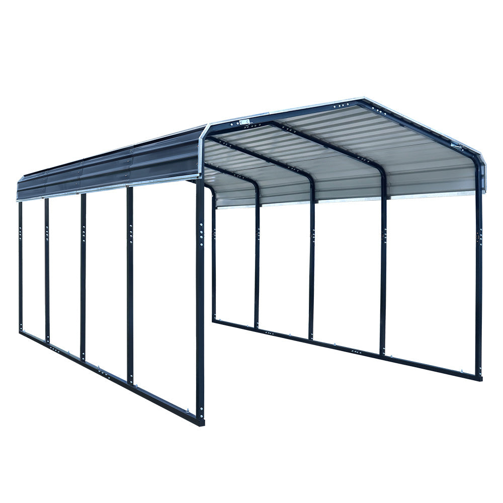 Canopies & Gazebos: SHADE SHIELD Single Carport Shed 3.3 x 6 x 2.9m, Galvanised Steel Frame, Powder Coated Gable Roof, Shelter for Car Caravan Boat Tractor Agricultural