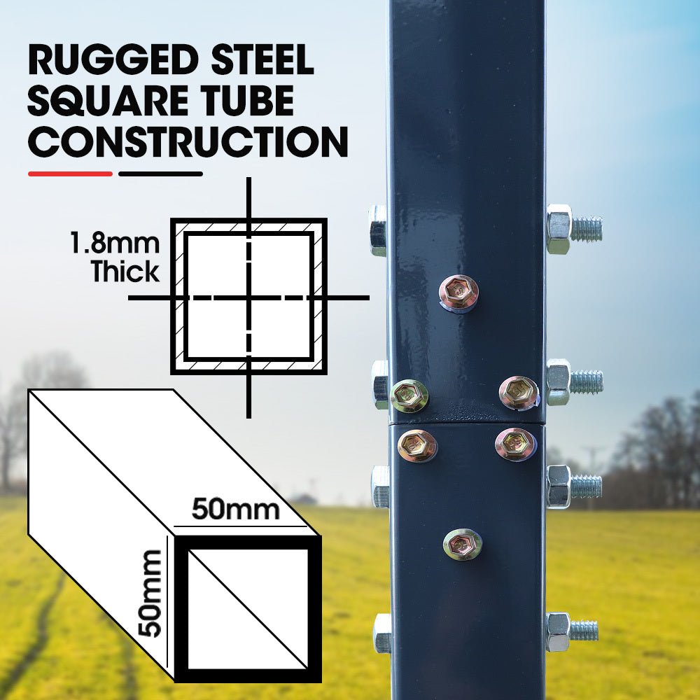 Canopies & Gazebos: SHADE SHIELD Single Carport Shed 3.3 x 6 x 2.9m, Galvanised Steel Frame, Powder Coated Gable Roof, Shelter for Car Caravan Boat Tractor Agricultural
