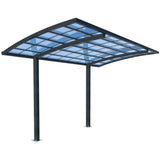 Canopies & Gazebos: SHADE SHIELD Single Cantilever Carport 3.0m x 5.5m x 3.5m, Aluminium Alloy Frame, Polycarbonate Roof, Shelter for Car or Outdoor Living