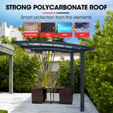 Canopies & Gazebos: SHADE SHIELD Single Cantilever Carport 3.0m x 5.5m x 3.5m, Aluminium Alloy Frame, Polycarbonate Roof, Shelter for Car or Outdoor Living