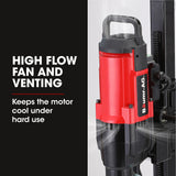 Power Drills & Accessories: BAUMR-AG 3200W 280mm Vertical Stand Core Drill & 202mm Drill Bit Combo, for Demolition Concrete Coring Hole Drilling