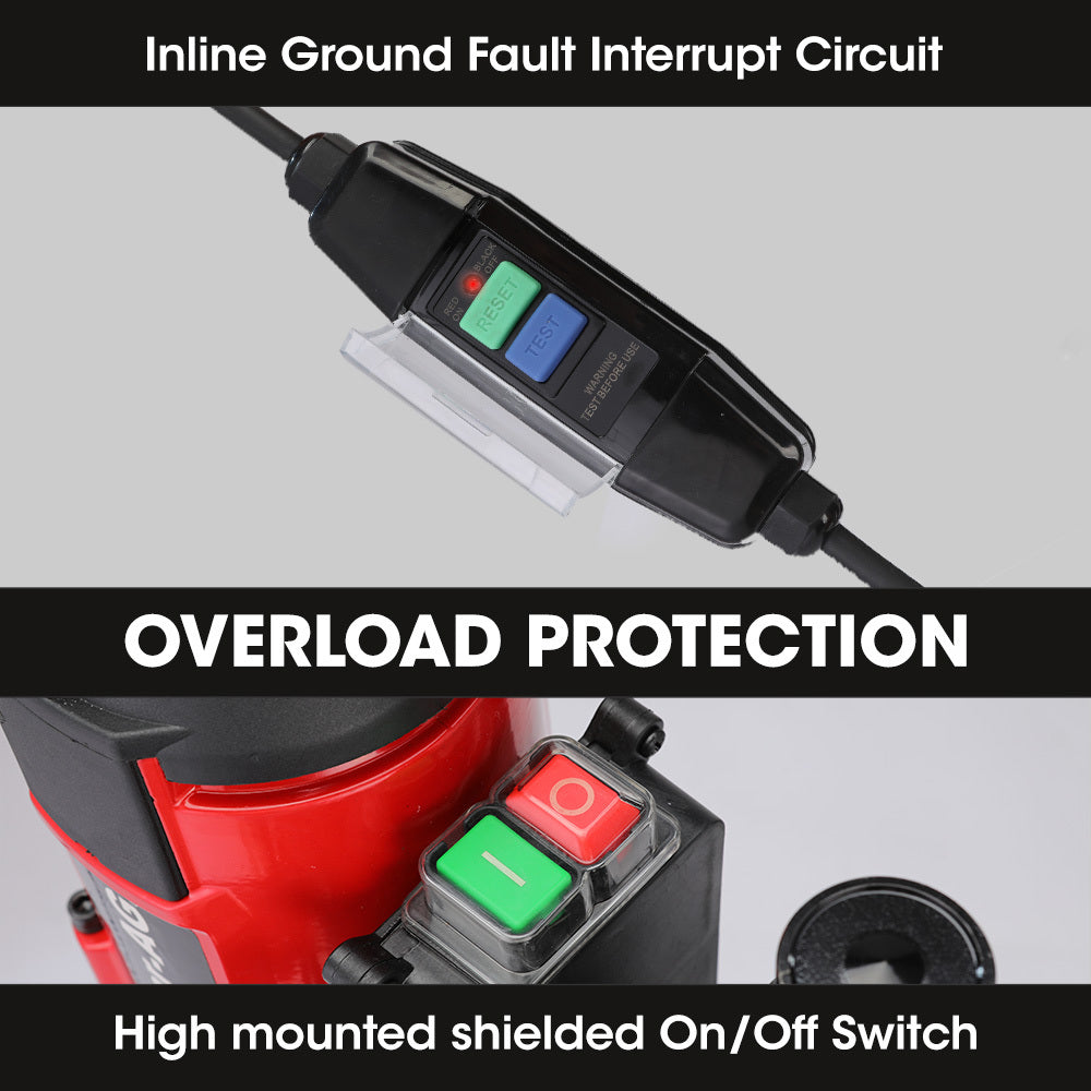 Power Drills & Accessories: BAUMR-AG 3200W 280mm Vertical Stand Core Drill & 202mm Drill Bit Combo, for Demolition Concrete Coring Hole Drilling
