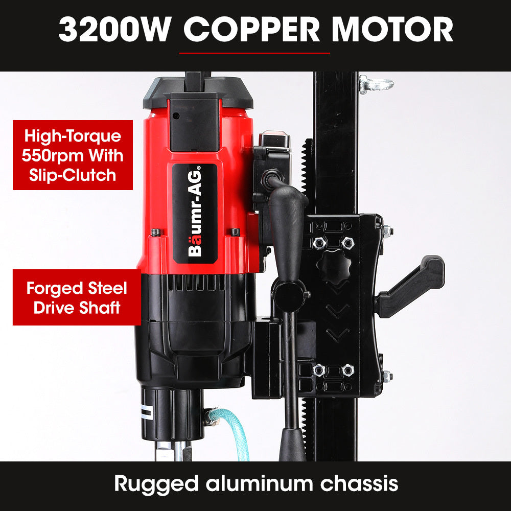 Power Drills & Accessories: BAUMR-AG 3200W 280mm Concrete Core Drill with Stand Rig