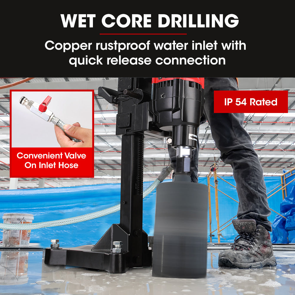 Power Drills & Accessories: BAUMR-AG 3200W 280mm Concrete Core Drill with Stand Rig