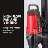 Power Drills & Accessories: BAUMR-AG 3200W 280mm Wet/Dry Core Drill w/ Wheeled Stand & 102mm Bit Combo, for Concrete Coring Hole Drilling