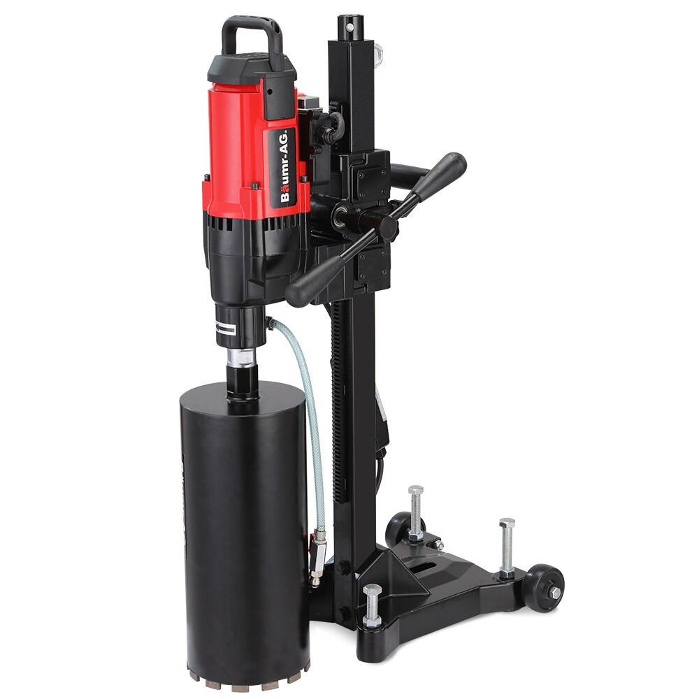 Power Drills & Accessories: BAUMR-AG 3200W 280mm Wet/Dry Core Drill w/ Wheeled Stand & 127mm Bit Combo, for Concrete Coring Hole Drilling