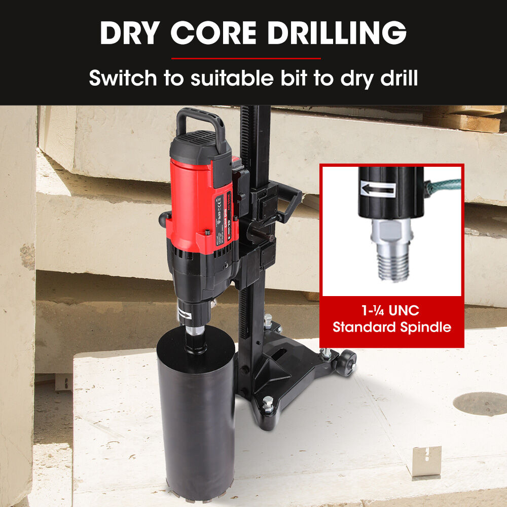 Power Drills & Accessories: BAUMR-AG 3200W 280mm Wet/Dry Core Drill w/ Wheeled Stand & 127mm Bit Combo, for Concrete Coring Hole Drilling