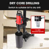 Power Drills & Accessories: BAUMR-AG 3200W 280mm Wet/Dry Core Drill w/ Wheeled Stand & 127mm Bit Combo, for Concrete Coring Hole Drilling