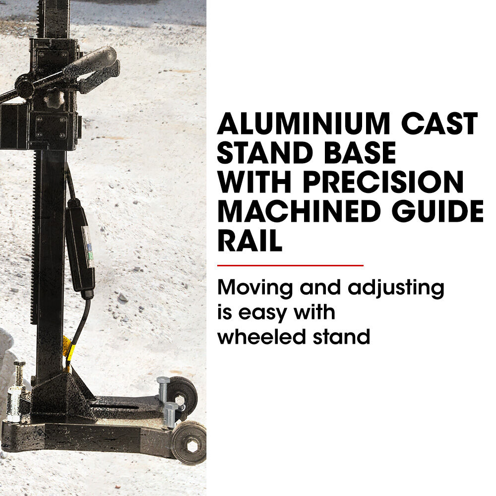 Power Drills & Accessories: BAUMR-AG 3200W 280mm Wet/Dry Core Drill w/ Wheeled Stand & 127mm Bit Combo, for Concrete Coring Hole Drilling
