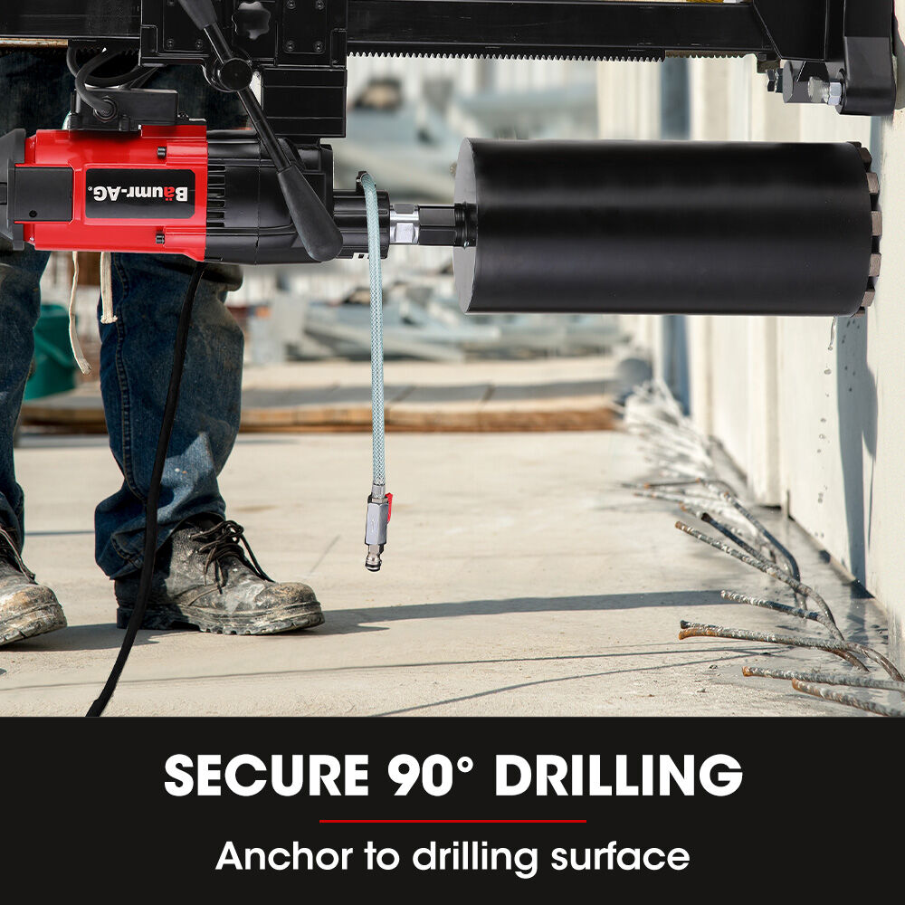 Power Drills & Accessories: BAUMR-AG 3200W 280mm Wet/Dry Core Drill w/ Wheeled Stand & 127mm Bit Combo, for Concrete Coring Hole Drilling