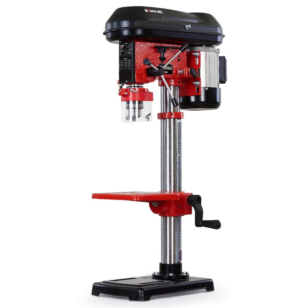 Power Drills & Accessories: Baumr-AG DP15 600W 10" Pedestal Bench Drill Press, 12 Speeds, 16mm Chuck (DP15 II)